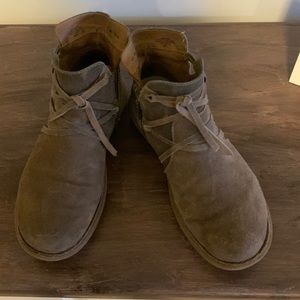 Born side zip leather ankle boots